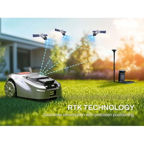 ISWARD GS 2026. Tondeuse robot sans fil RTK, périmètre 1000 m², inclinaison 47 %, vision 360° avec GPS antivol, IA, contrôle multi-intelligent (WiFi/Bluetooth/4G). (1/5)