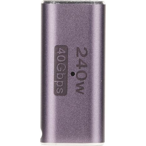 Adaptateur USB-C USB4.0 HD 8K 40Gbps PD240W charge rapide coque en aluminium portable adaptateur femelle-femelle pour téléphone (1/5)
