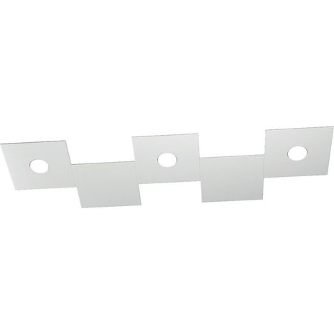 Plafoniera moderna top light eccentric 1156 3l2d gx53 led metallo lampada parete soffitto, finitura metallo bianco
