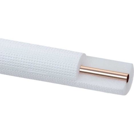 TUBO RAME RIVESTITO PER CONDIZIONAMENTO ""IDEALSTAR SPLIT 08"" IN ROTOLO Ø6,35 x 0,8 mm - 1/4 Q.TA 50
