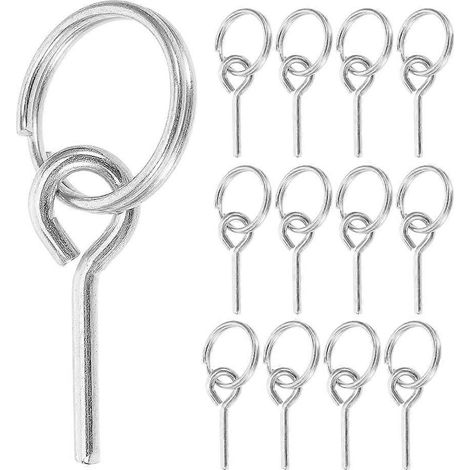 Kit de 15 anneaux de tente de rechange galvanisés, connecteurs pour arceaux de tente, accessoires de réparation pour le camping et la randonnée (argenté). (1/4)