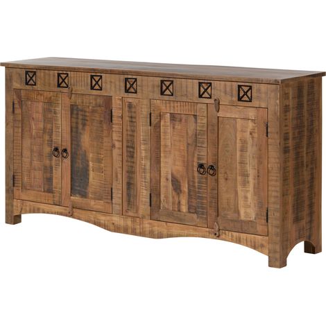Sideboard Akazie natur versiegelt 178x42x88 cm montiert NATURE OF SPIRIT 240 (1/4)