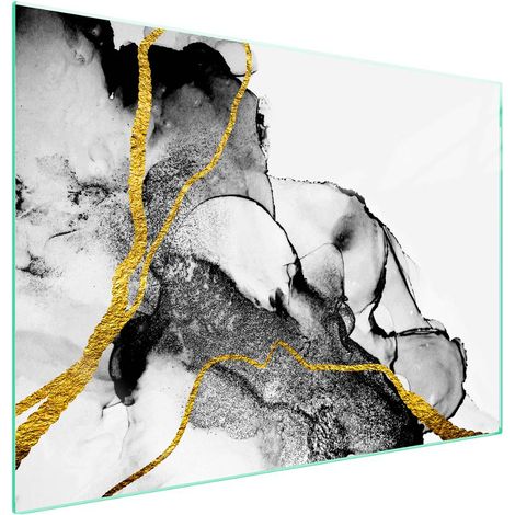 Protezione per piano cottura in vetro 70x52 effetto marmo (1/5)