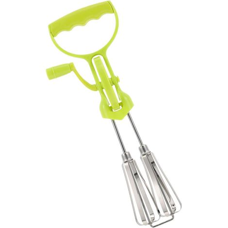 Batteur à Œufs Poignée Ergonomique à Manivelle en Acier Inoxydable Manuel Mélangeur Facile à Saisir Cuisine et Préparation de Gâteaux (1/5)