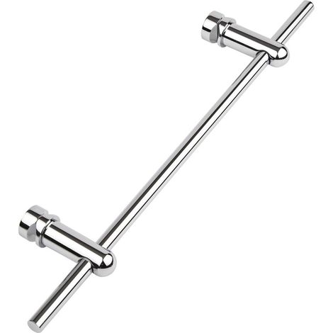 Milano Chrome Towel Rail for Aruba Vertical Radiator - 470mm (1/5)