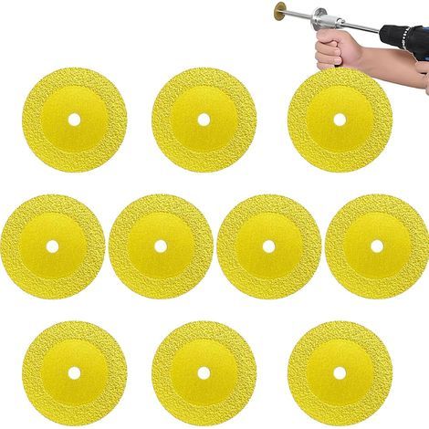 Lames de rechange pour coupe-tubes intérieurs en PVC, 10 pièces, roue de coupe diamantée de 40 mm, utilisée pour couper le verre, le jade, le cristal, la céramique, etc. (1/4)