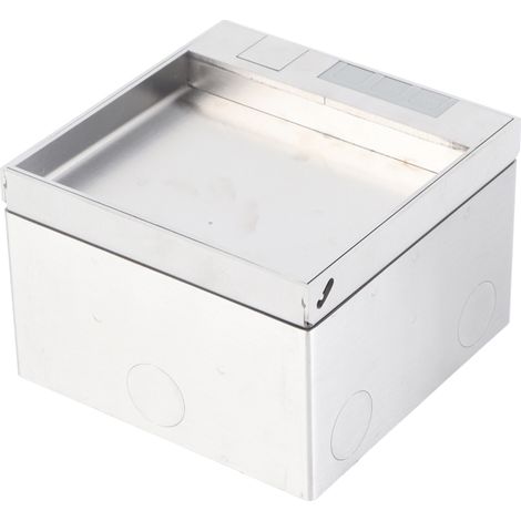 Boîtier de prise encastrable en acier inoxydable à double sortie, prise de bureau universelle sur pied, 250 V CA, 4000 W (1/5)