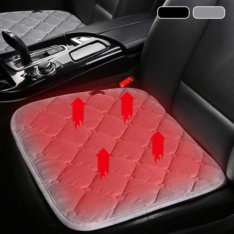 Coussin de siège auto chauffant USB, assise auto chauffante hiver avec fond antidérapant, confort thermique, 12V, taille universelle. (1/4)