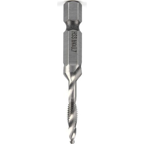 M4 conical drill bit, hex handle drill bit, Quick Choice self-centering point taps for steel, wood and metal (1/3)
