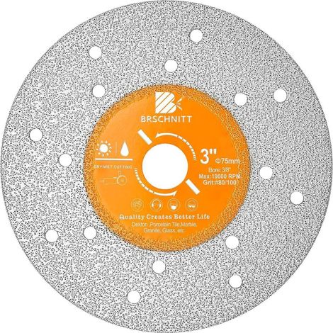 Diamant-Trennscheibe 75mm für Stein, Fliesen, Glas, Marmor, Granit (1/5)