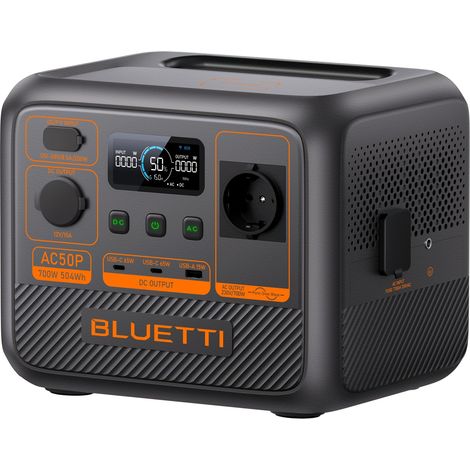 Powerstation BLUETTI Premium 50 (AC50P), Batterie 504 Wh, 1xAC 700 W (0% MwSt)