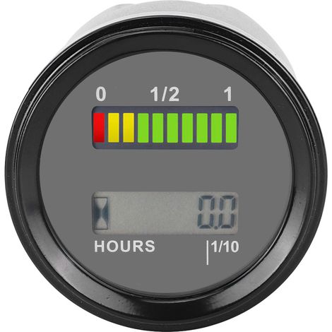 Indicateur numérique de batterie à LED LCD DC12-48V, compteur d'heures moteur, adapté aux voiturettes de golf et aux chariots élévateurs. (1/5)
