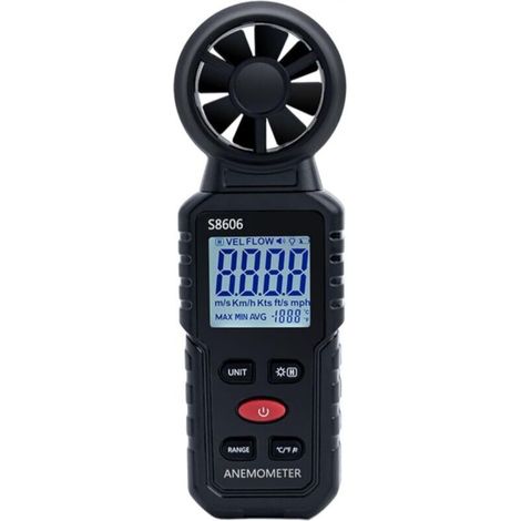 3 in 1 Portable Digital Anemometer, 0-45m/s Measuring for Wind Speed, Wind Power and Wind Temperature, Ideal for Navigation and Flight