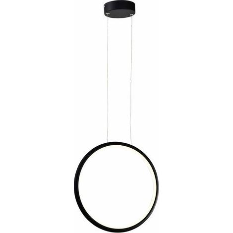 Lampada a sospensione Ragi anello nero Ø33 LED 18W