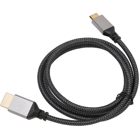 Câble HDMI 4K 60Hz Tressé 1M, Compatible PC TV Moniteur Projecteur (1/5)