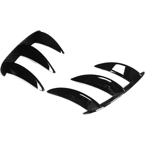 Prolongateur de bouclier arrière avec ailerons et déflecteurs d'air pour Mercedes Classe A W176 A200 A250 A260 A45 AMG, kit de remplacement, noir brillant (1/5)