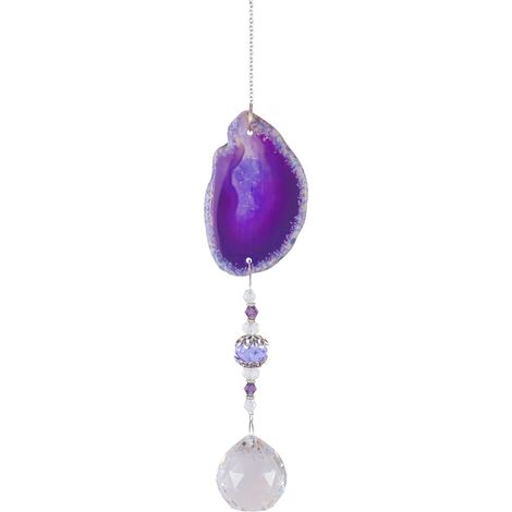 Pendentif En Agate Naturelle - Pour Décoration Intérieure Extérieure Fenêtre Jardin Bureau - 1 Pièce (1/5)