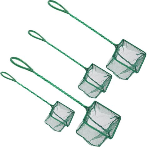 Lot de 4 petits filets de pêche pour eau douce - Pour truite - Outil pour aquarium - En fer (1/5)