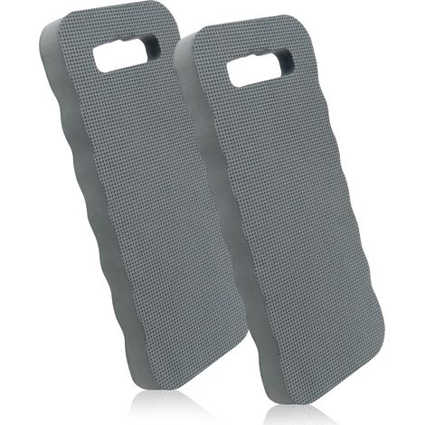 Lot de 2 tapis de prière extra épais et rembourrés, imperméables et antidérapants, pour le jardinage, le yoga, la prière et l'usage domestique, gris foncé