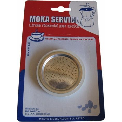 kit 3PZ GUARNIZIONI 1 FILTRO CAFFETTIERA MOKA COMPATIBILI BIALETTI UNIVERSALI