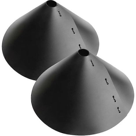 Lot de 2 déflecteurs anti-écureuils enveloppants de 45,7 cm (18 pouces) pour l'extérieur, protégeant les mangeoires à oiseaux suspendues et les poteaux. (1/5)