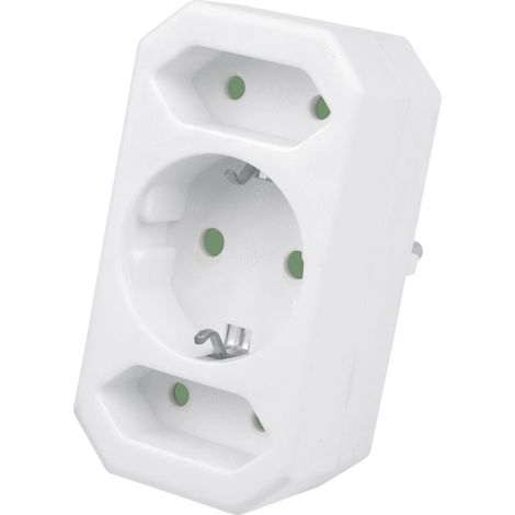 Steckdosenadapter 3-fach Mehrfachstecker Mehrfachsteckdose Verteiler Steckdosen
