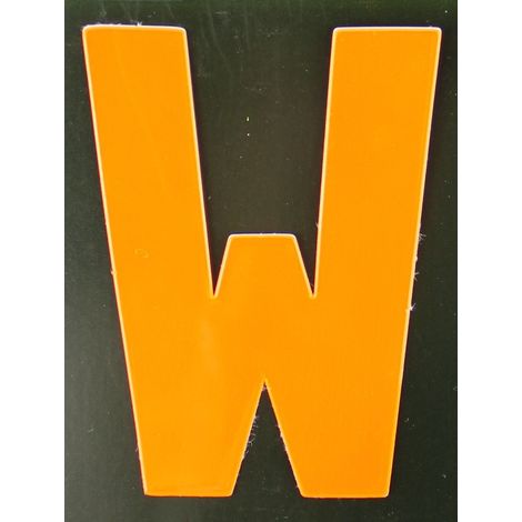 Conacord Reflektierender Klebebuchstabe W orange W Klebebuchstaben & Zahlen (1/2)