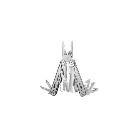 Multi-tool with premium replaceable wire cutters, spring-action scissors, nylon sheath, and stainless steel