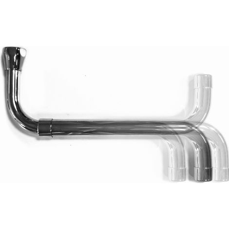 Bagnoclic – Bec pour robinet extensible et réversible – Connexion universelle 3/4 cm – Longueur ajustable 20 à 40 cm – Laiton chromé durable (1/3)