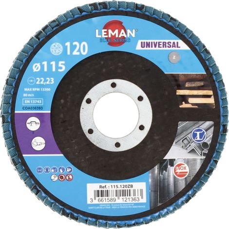 DISQUE A LAMELLES BOMBE D115 GRAIN 120 Zirconium - 115.120ZB - LEMAN (1/5)