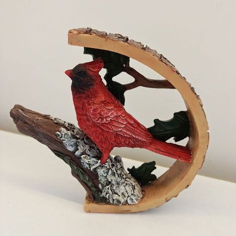 Gartenhofdekoration, Vogelstatue aus Kunstharz (Kardinalornament), Sunny (1/5)