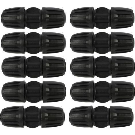 10 pièces Connecteurs Droits pour Système d'Irrigation Goutte à Goutte, Raccords pour Tuyau d'Eau PE de 16mm, Tuyau d'eau Goutte à Goutte système d'irrigation, pour Jardinage, Agriculture et Se (1/5)