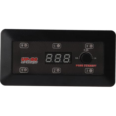 Chargeur de batterie pour drone RC UP-S6AC S6 avec indication LED et signal sonore, sortie USB 5 V 2,1 A pour batteries LiPo Lithium 3,7 V. (1/5)
