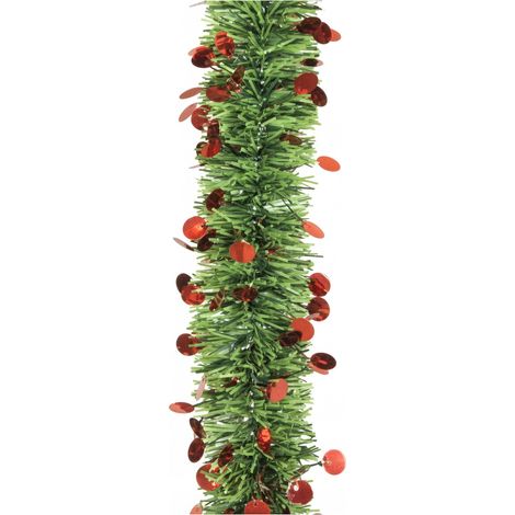 Weihnachtsdekoration Sottor, Rahmenfarbe Rot, Made in Italy, Grün