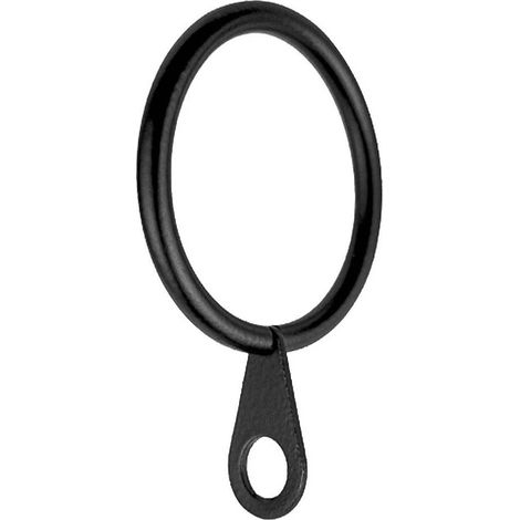ANELLO PER SCORRITENDA col. nero - Ø 12 mm cf. 6 pz