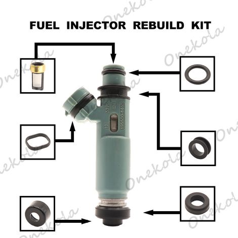 Reparatursatz für Kraftstoffeinspritzdüsen, Dichtung und Filter, kompatibel mit Mazda RX-8 195500-4460 N3H2-13-250 (1/2)