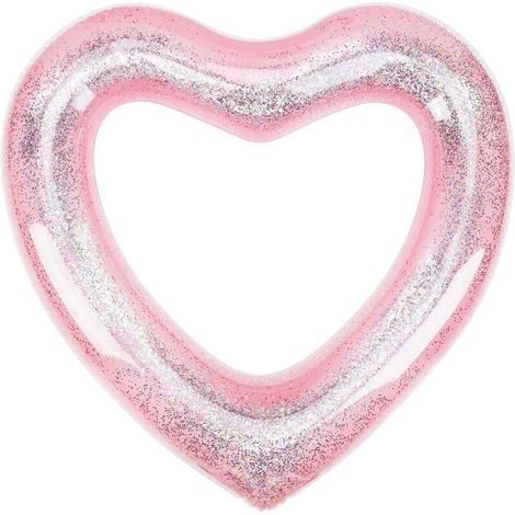 Inflatable pool floats, 120cm diameter heart-shaped summer pool float, inflatable water toy for swimming pools (1/5)