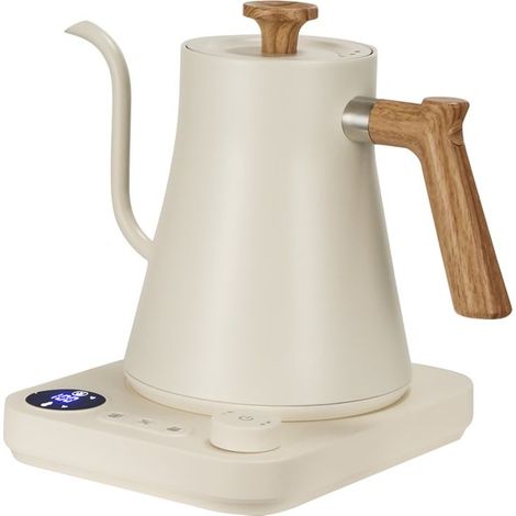 Hervidor de agua de cuello de cisne de 0,9 L - Hervidor eléctrico de goteo con control de temperatura - Acero inoxidable 304 - Negro (1/5)