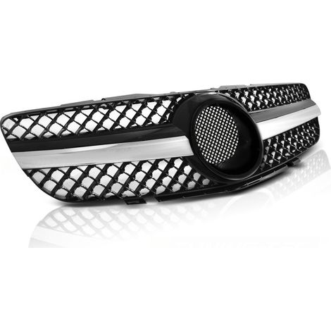 Calandre MERCEDES SL R230 01-06 CL63 STYLE NOIR CHROME