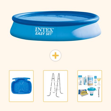 Intex Piscine Easy Set Ronde - 396x84 cm - 4-pièces S22398 (1/5)