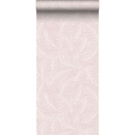 papier peint plumes rose et blanc - Sanders & Sanders (1/5)