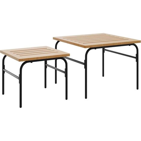 Maison Exclusive - Outdoor-Satztische 2 Stk. Braun und Schwarz St