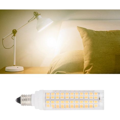 E11-LED-Lampe, 1200 lm, 136 LEDs, dimmbare Ersatzlampe für Kronleuchter, Decken- und Wandleuchten, 110 V, warmweiß (1/5)