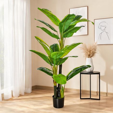 Bananier artificiel vert avec pot 150 cm 17 x 17 x 150 cm (1/5)