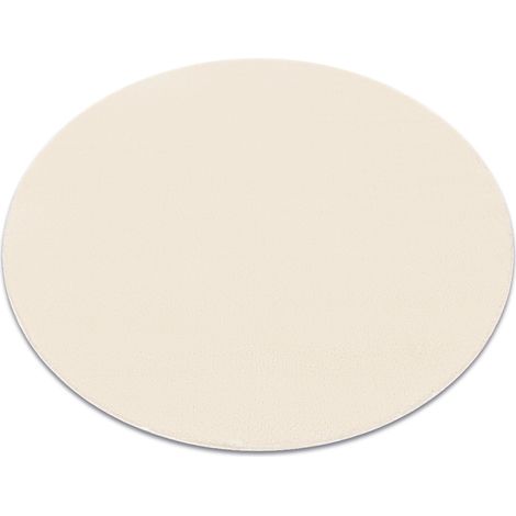Modern Waschteppich LINDO Kreis creme, rutschfest, zottelig beige rund 120 cm