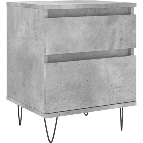 Maison Exclusive - Comodino Grigio Cemento 40x35x50 cm in Legno Multistrato