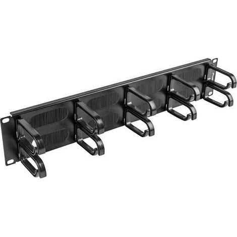 ORGANIZADOR DE CABLES LANBERG 10 ANILLOS 19 2U TIPO B CON CEPILLO NEGRO (1/3)