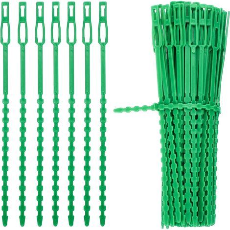 100 Pièces Pinces à Plantes,Attache de Plante Liens Réglables de Jardinage,Attache Plante Grimpante,Attaches Tomate,Liens Réutilisables pour Plantes et Potager,pour Vertes Arbustes Jardinage Bricolage (1/5)