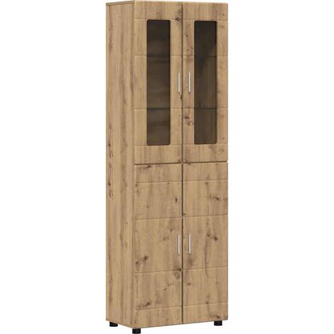 Aparador alto FLORIN Roble artesanal 60 x 35 x 182 cm vidaXL