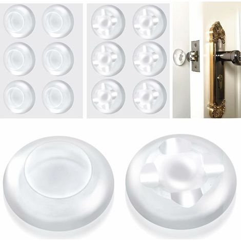 SHINING HOUSE 12 Stück selbstklebender Türstopper, Türstopper aus Silikonkautschuk, Türschutz, runder transparenter Türschutz, 4,7 cm (1/5)
